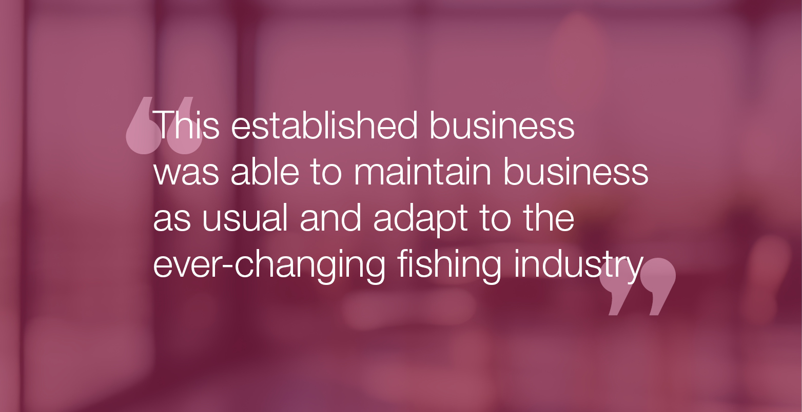 "This established business was able to maintain business as usual and adapt to the ever-changing fishing industry" - David Derbyshire, Area Sales Manager, Transport